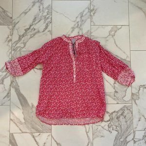 NWT Tuckernuck Pomander Place Pink Floral Blouse